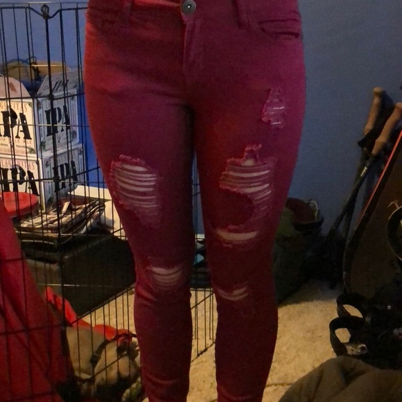 All red jeans never worn - Picture 2 of 2
